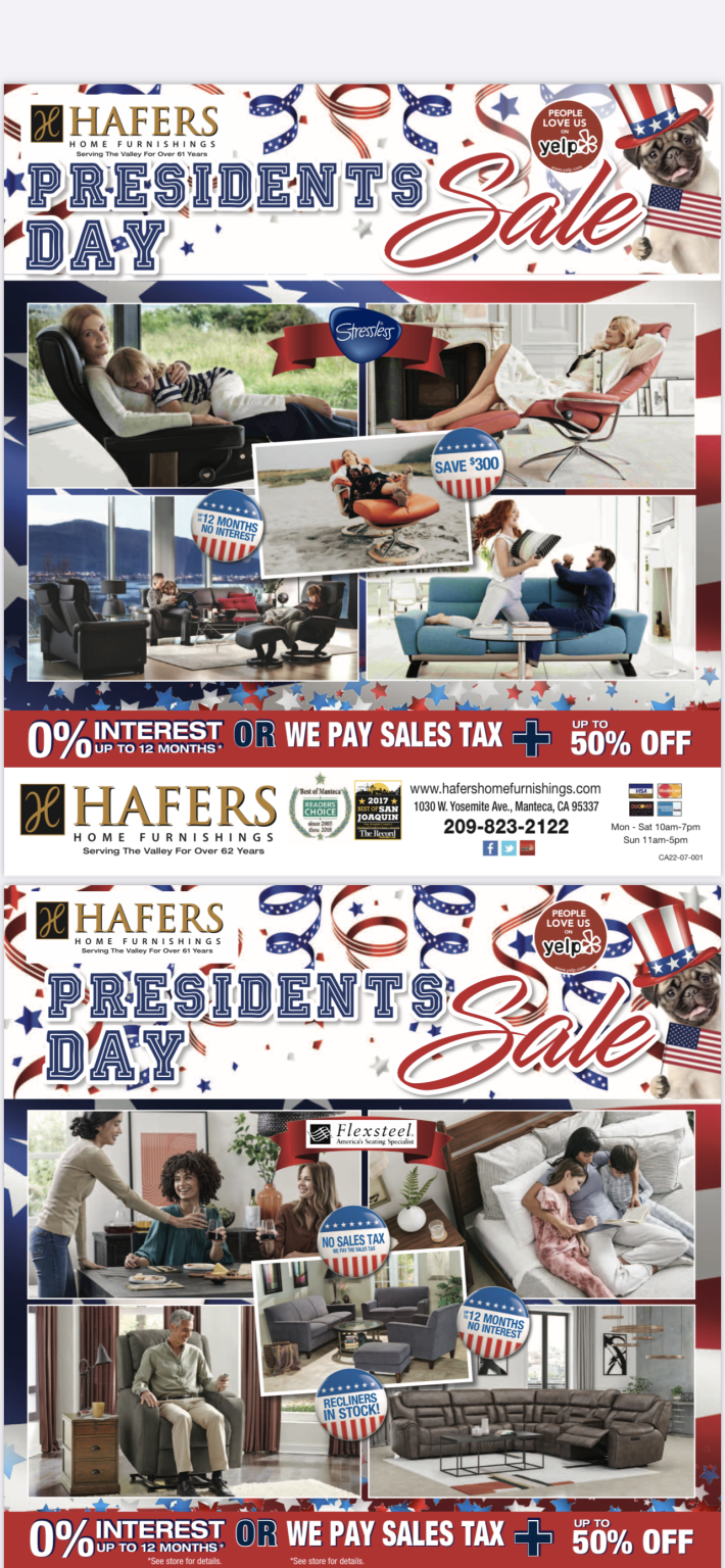 Hafers Furniture Presidents' Day Sale Sofas Chairs Desks Beds Mattresses Furniture