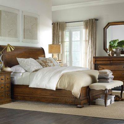 Hooker Furniture Archivist King Sleigh Bed w:Low Footboard